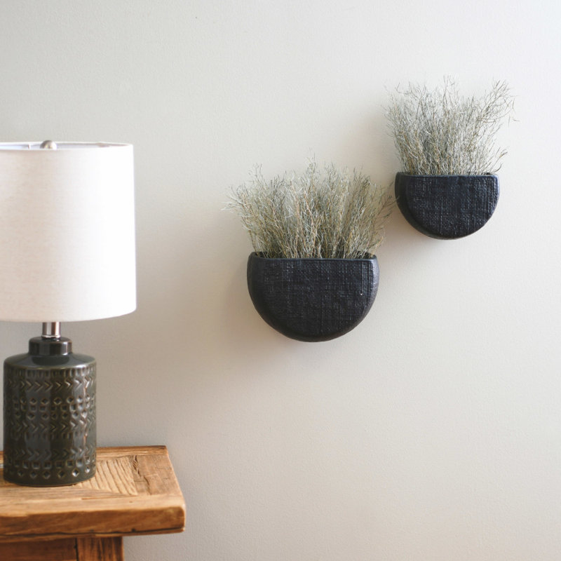 Latitude Run® Halfmoon Wall Planters Ceramic Indoor Wall Planter & Reviews Wayfair